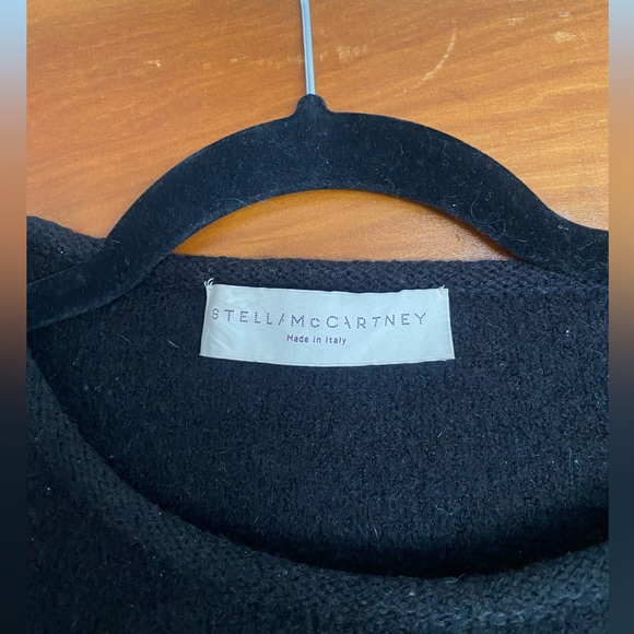 Stella McCartney 100% wool crop sweater black - Picture 2 of 5